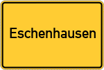 Place name sign Eschenhausen