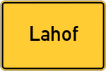 Place name sign Lahof