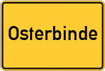 Place name sign Osterbinde