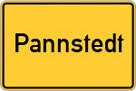 Place name sign Pannstedt
