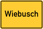 Place name sign Wiebusch