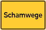 Place name sign Schamwege