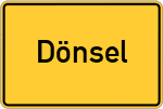 Place name sign Dönsel