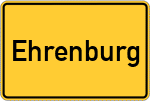 Place name sign Ehrenburg