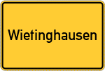 Place name sign Wietinghausen