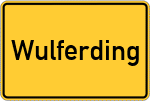 Place name sign Wulferding