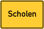 Place name sign Scholen
