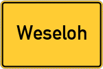 Place name sign Weseloh