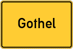 Place name sign Gothel