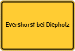 Place name sign Evershorst bei Diepholz