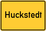 Place name sign Huckstedt