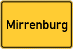 Place name sign Mirrenburg