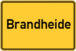 Place name sign Brandheide