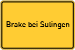 Place name sign Brake bei Sulingen