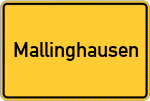 Place name sign Mallinghausen