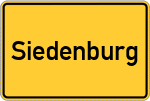 Place name sign Siedenburg