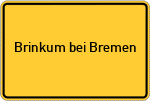 Place name sign Brinkum bei Bremen