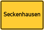 Place name sign Seckenhausen