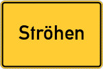 Place name sign Ströhen