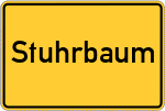 Place name sign Stuhrbaum