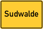Place name sign Sudwalde
