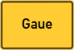 Place name sign Gaue
