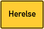 Place name sign Herelse