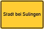 Place name sign Stadt bei Sulingen