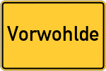Place name sign Vorwohlde