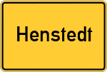 Place name sign Henstedt