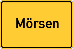 Place name sign Mörsen