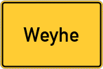 Place name sign Weyhe
