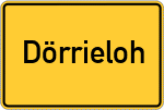 Place name sign Dörrieloh