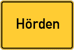Place name sign Hörden