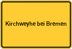 Place name sign Kirchweyhe bei Bremen