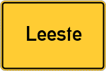 Place name sign Leeste