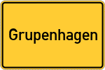 Place name sign Grupenhagen