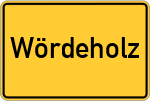 Place name sign Wördeholz