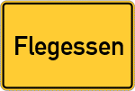 Place name sign Flegessen