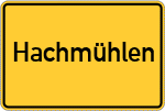 Place name sign Hachmühlen