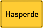 Place name sign Hasperde