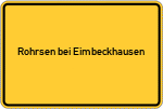 Place name sign Rohrsen bei Eimbeckhausen