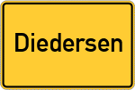 Place name sign Diedersen
