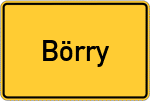 Place name sign Börry
