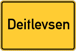 Place name sign Deitlevsen