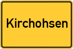 Place name sign Kirchohsen