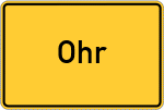 Place name sign Ohr