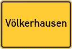 Place name sign Völkerhausen