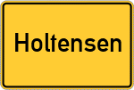 Place name sign Holtensen, Kreis Hameln