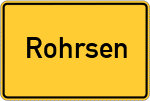 Place name sign Rohrsen